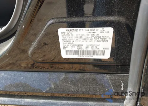 2015 Infiniti Q50 Premium from USA, damaged, VIN JN1BV7AP0FM343569